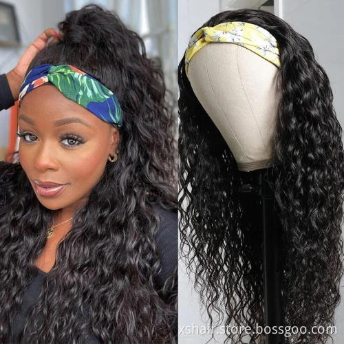 150% Wholesale Headband Wig Human Hair For Black Women, Remy Human Hair Headband Wig,Headband Kinky Ponytail Human Hair Wig